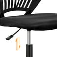 thumbnail image 3 of Yaheetech 2pcs Adjustable Armless Office Chair Mid Back Swivel Chair , Black, 3 of 8