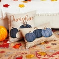 thumbnail image 4 of Fall Pillow Covers 18x18 Inch Fall Autumn Thanksgiving Ink Painting Blue Pumpkins Pillowcovers Cotton Linen DecorativeDecoration for Home Couch, 4 of 6