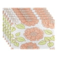 thumbnail image 2 of Peach Blossom Pattern Design Reversible Placemat Non Slip Coffee Mat 18x12 Inch for Dining, Kitchen, Coffee, 2 of 9