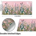 thumbnail image 2 of Pink Aesthetic Wildflower Large Mouse Pad XXL Space Galaxy Weeds Herb Cute Floral Extended Large Desk Mat Big Desk Pad 90X40 cm Non-Slip Rubber Base Stitched Edge Long Mousepad,35.4 x 15.7 Inch, 2 of 6