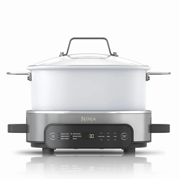 Reacondicionado Cocina multiusos Ninja Foodi, 6,5 L, 6 en 1, acero inoxidable/blanco