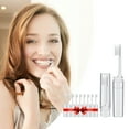 thumbnail image 1 of Bonixoom Portable Travel Folding Toothbrush Set, Disposable Transparent Storage (10pcs), 1 of 9