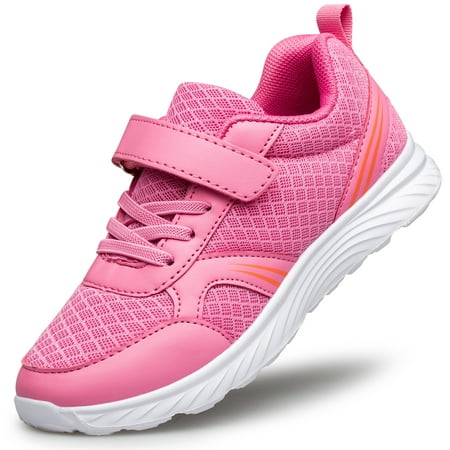 

vibdiv Boys Girls Running Shoes Athletic Breathable Sports Gym Walking Sneakers for Toddler/Little Kid/Big Kid Pink Size 12