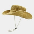 thumbnail image 2 of Vintage Washed Unisex Sun Hat - Brass Buckle, Wide Brim for Sun Protection, Durable, Adjustable Fit, for Hiking, Fishing & Outdoor, One Size, 2 of 4
