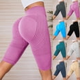 thumbnail image 3 of FUZHIQ Workout Gym Shorts for Women High Waisted Lifting Scrunch Tummy Control Seamless Shorts Yoga Biker Shorts, 3 of 6