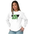 thumbnail image 4 of Know No Quit Motivation Gym Workout Plus Size Long Sleeve Graphic Tee Shirt Brisco Brands 3X, 4 of 5