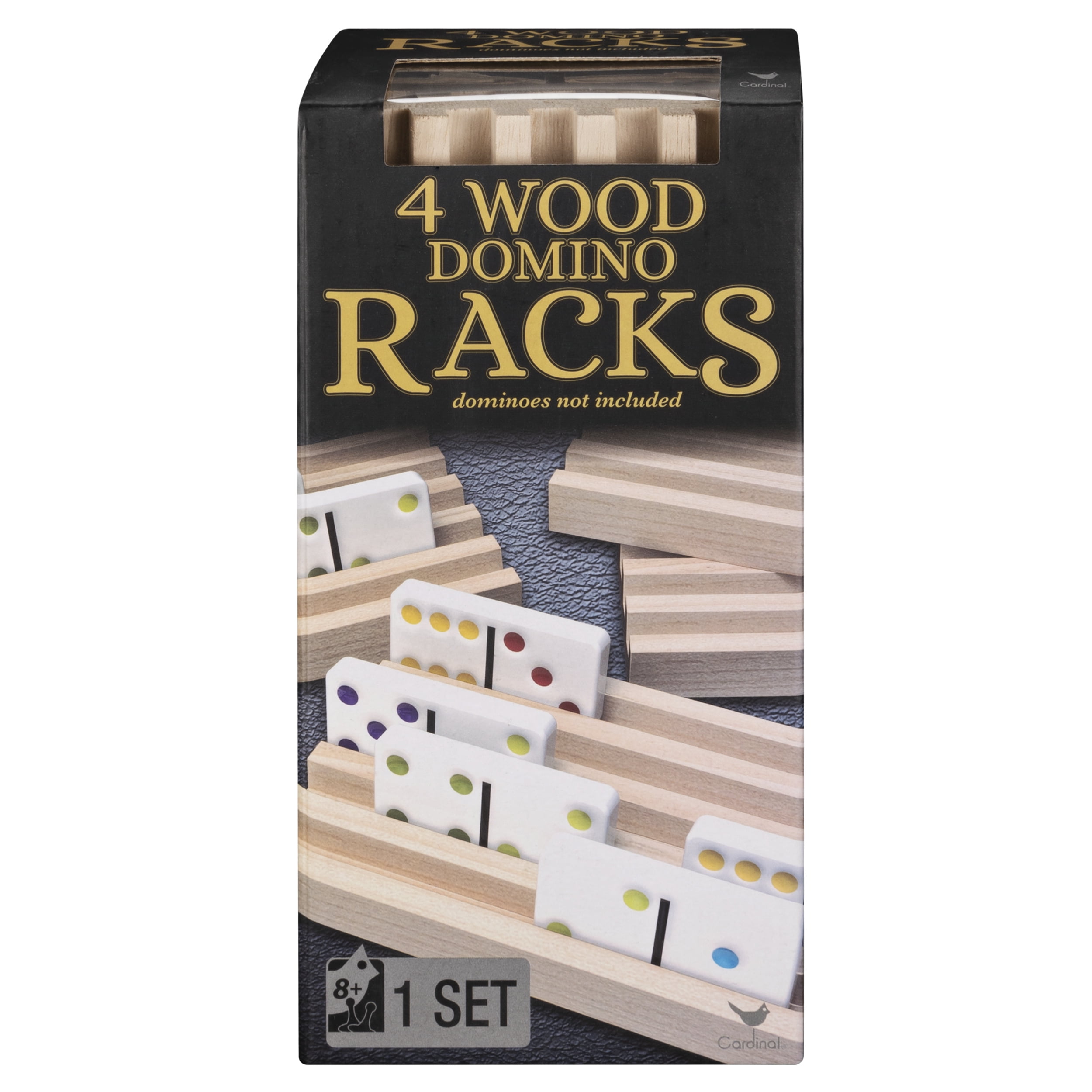 4 Wood Domino Racks for Kids and Adults