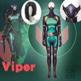 thumbnail image 2 of Juego VALORANT Viper Cosplay Disfraz Máscara Peluca 3D Mono Mujer Fiesta de Halloween Carnaval Trajes de rol Cabello negro Zapatos Botas, 2 of 5