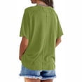 thumbnail image 7 of Timegard Oversized Tshirts for Women Round Neck Short Sleeve Solid Color Summer Casual Loose Workout Tops, 7 of 7