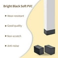 thumbnail image 3 of Flyshop 8PCS Chair Leg Caps Tips PVC Patio Floor Protectors Flexible Non-Scratch Rectangle Furniture Table Feet Covers, 1" x 2", 25 x 50 mm, Black, 3 of 7