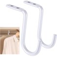 thumbnail image 1 of EcoNesxp inch Heavy Duty Metal Wall Rod Bracket Closet Rod Support Rack Clothes Organizer for Shelves Closet Rods White Piece Closet Rod Center Support, 1 of 5
