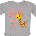thumbnail image 4 of Inktastic My Glamma Loves me- cute giraffe Boys or Girls Long Sleeve Baby Bodysuit, 4 of 5