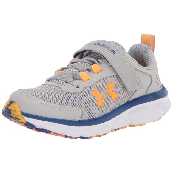 Under Armour Boy's Pre School Assert 9 Alternate Closure Sneaker, (108) Mod Gray/Bauhaus Blue/Rise, 3 Little Kid