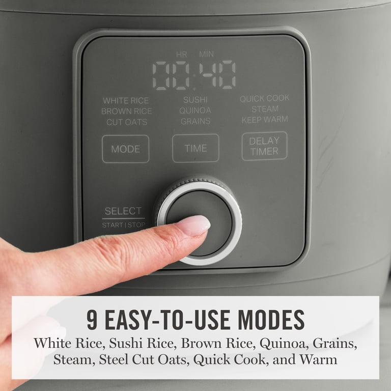 Martha Stewart 8-Cup Rice Cooker with Fuzzy Logic, Gray photo 3