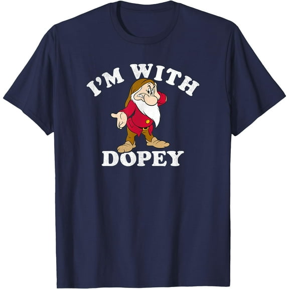 Snow White & The Seven Dwarfs Grumpy I'm With Dopey DTG Print Unisex T-Shirt