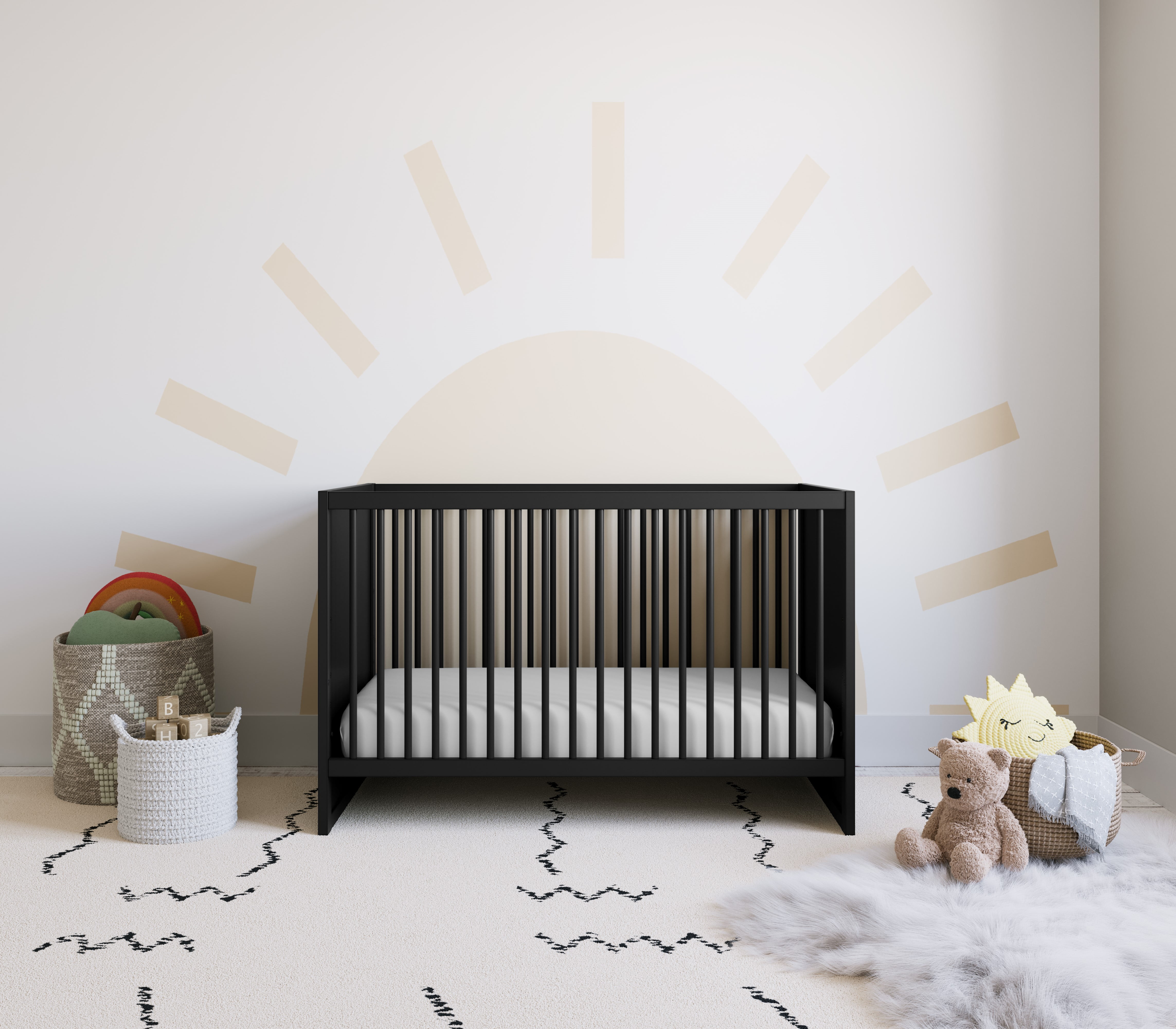 Storkcraft Calabasas 3-in-1 Convertible Baby Crib, Black