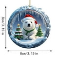 thumbnail image 3 of Christmas Cute Bear Ornaments Acrylic Christmas Ornaments Hanging for Christmas Tree Cartoon Animal Hanging Decorations for Farmhouse Farm Festive Home and Car Decoration Supplies, 3 of 8