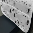 thumbnail image 3 of Prehistoric Art Microwave Oven Cover, Monochrome Motifs of Reindeer Fish Warriors Pattern, Water Resistant Organizer with Pockets for Kitchen, 36" x 12", Charcoal Grey and White, by Ambesonne, 3 of 4