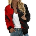 thumbnail image 2 of LOVZFMLL Vestes pour Femmes Cardigan Imprimé Veste Zippée Veste à Manches Longues Veste Décontractée, 2 of 5