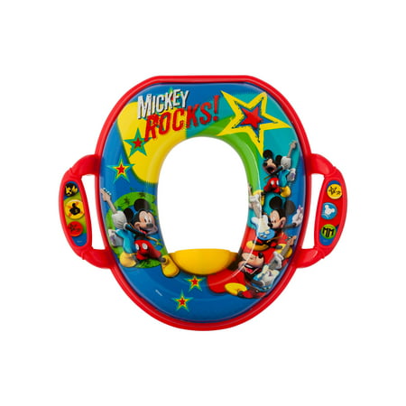 Disney Mickey Mouse Soft Potty Seat With Handles, Toddler Potty Training Toilet Seat,