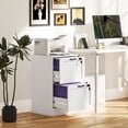 thumbnail image 2 of HOMCOM Office File Cabinet with 2 Drawers, Vertical Filing Cabinet, White, 2 of 10