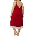 thumbnail image 3 of Newonne Women's Plus Size Spaghetti Strap Sleeveless Lace Nightgown Pajamas, 3 of 3