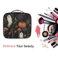 thumbnail image 6 of FORMRS Travel Makeup Bag Large Capacity Train Case Cosmetic Organizer with Adjustable Dividers, Autumn Ghost Pattern, 6 of 8