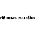 thumbnail image 1 of I Heart French Bulldogs Frenchie Love Dog Wall Decals for Walls Peel and Stick wall art murals Black Small 8 Inch, 1 of 2
