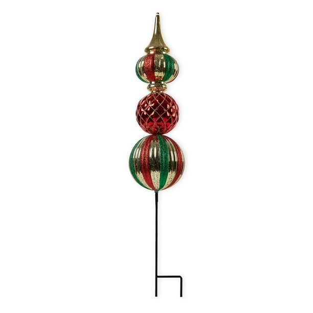 Holiday Time 32" Battery Operated LED Lighted Finial Christmas Lawn