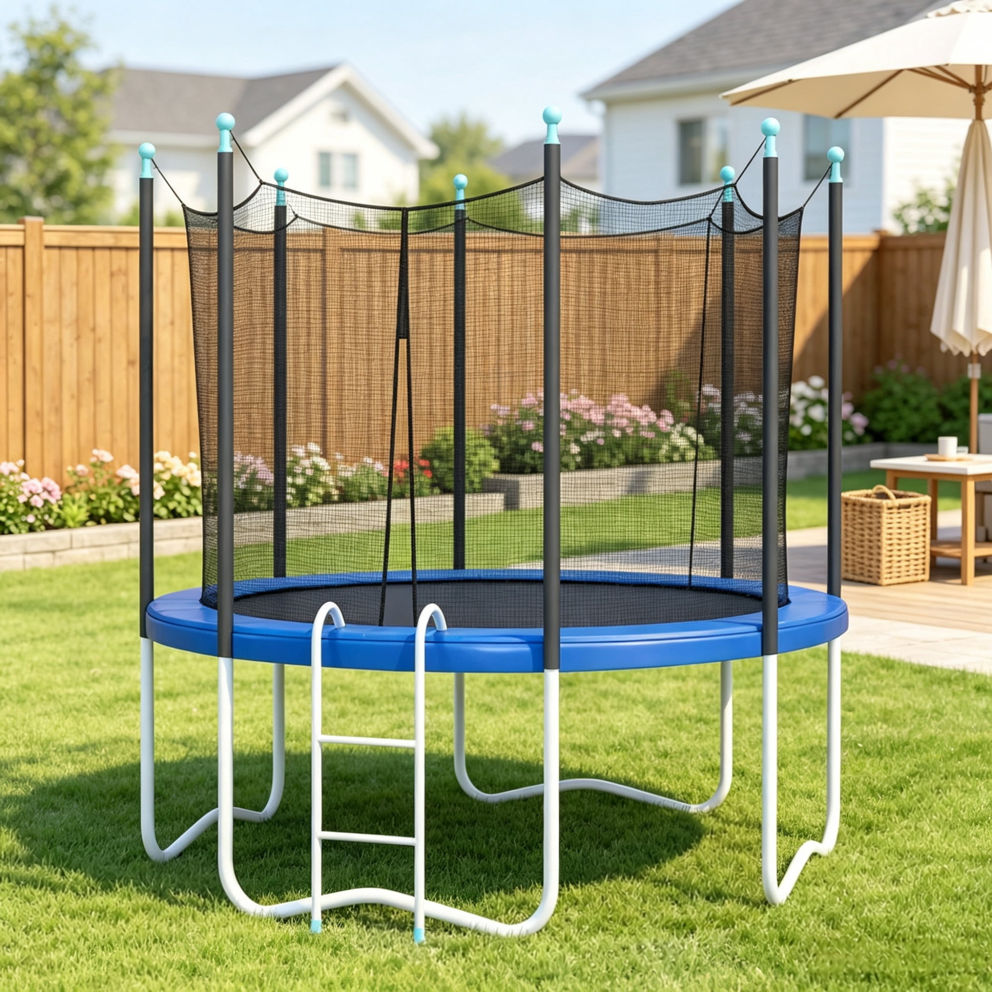 12ft Trampoline Replacement Pad with Elastic Straps Safety Cover