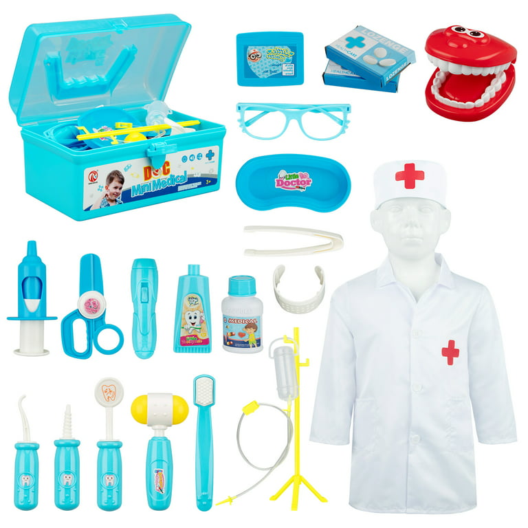 Simzone 15 pcs Dentist Toy Doctor Kit for Kids Pretend Play