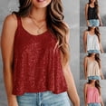 thumbnail image 6 of Women Glitter Sequin Sleeveless Vest Tank Tops Party Cocktail Clubwear camisole, 6 of 8