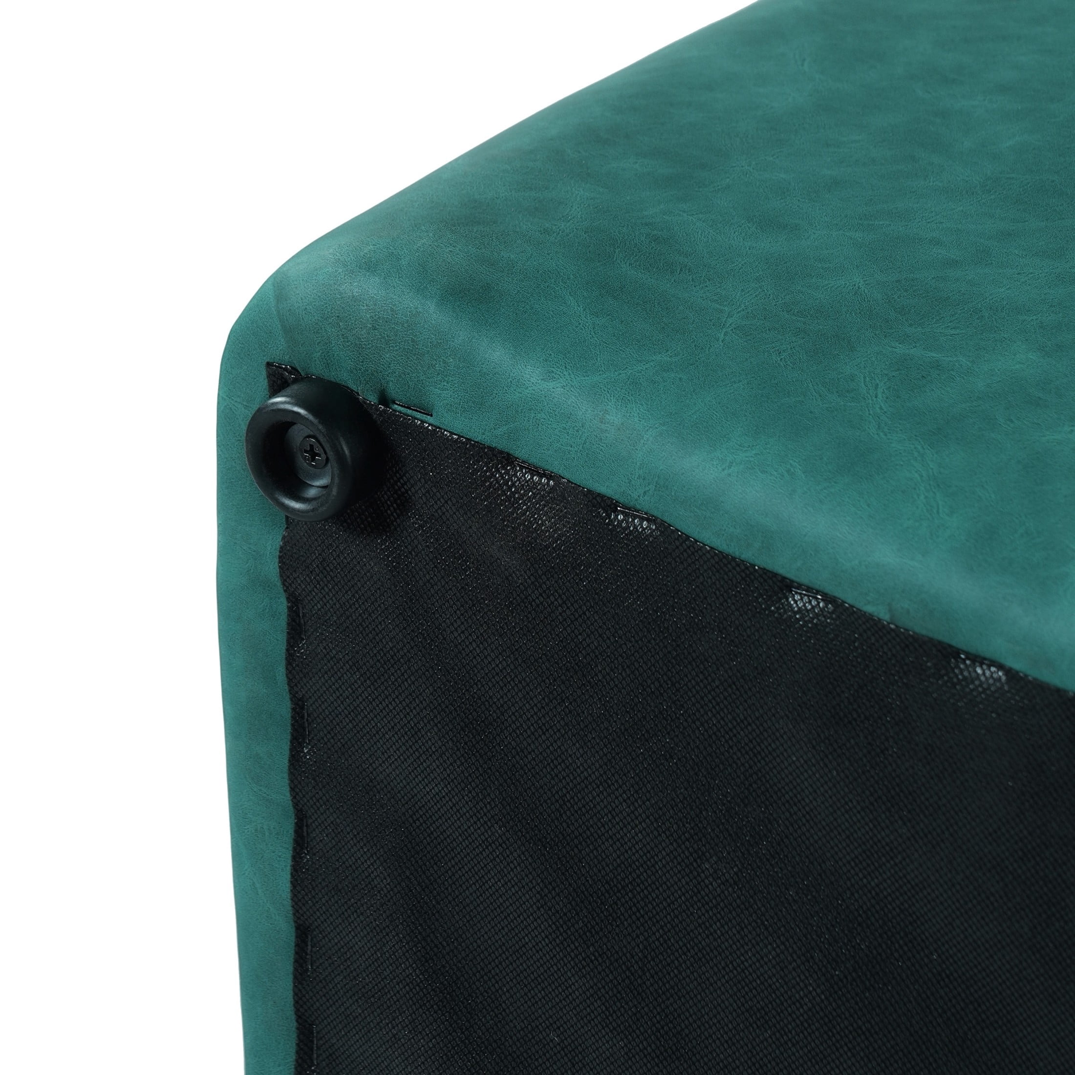 Christopher Knight Home Modern PU Upholstered Armless Dining Chairs, Green, Set of 2