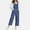 Blue, variant on BONIXOOM Jumpsuits for Women Women's Pants Solid Mid Waisted Long Jogging Love Jumpsuit Baggy Fit Straight-Leg Chinos Sky Blue S
