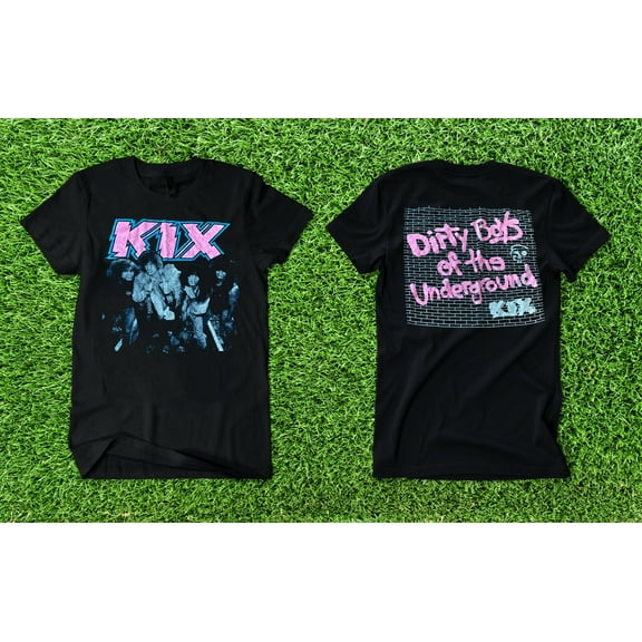 Kix Rock Band Black T Shirt 2 side Size S To 5XL Men