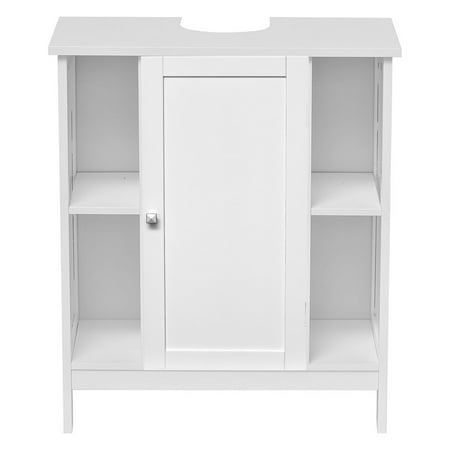0.75 Bath Sink - Custom DIY Bath Non Pedestal Under Sink Cabinet-Diamond Handle-Lacquered White