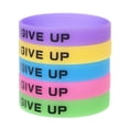 thumbnail image 4 of Muka 20 Pcs NEVER GIVE UP Silicone Bracelets, Motivational Glow in the Dark Rubber Wristbands for Fitness Sports-Glow in the Dark-20 Pcs, 4 of 7