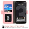 thumbnail image 2 of Compatible avec Google Pixel 3 TG Étui Portefeuille en Cuir à Rabat Porte-Cartes Support Accessoires pour Cellulaire Porte-Monnaie Fente pour Pièce d'Identité de Crédit Étuis de Téléphone pour Pixel1 Femmes Hommes Rose, 2 of 5