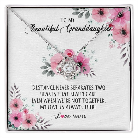 To My Granddaughter Necklace From Grandma Nana My Love Is Always There Granddaughter Birthday Customized Gift Box Message Card