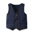 thumbnail image 3 of Traje de vestir para niño, chaleco de caballero, pantalón, camisa a rayas, cárdigan, traje de caballero de cuatro piezas, 3 of 5