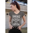 thumbnail image 2 of 40th Birthday VINTAGE 1983 Women's V-neck, L, Heather Charcoal, 2 of 3