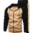 thumbnail image 1 of Men's European And American Style Relaxed Leisure Color Block Autumn And Winter 3D Sports Suit, 1 of 3