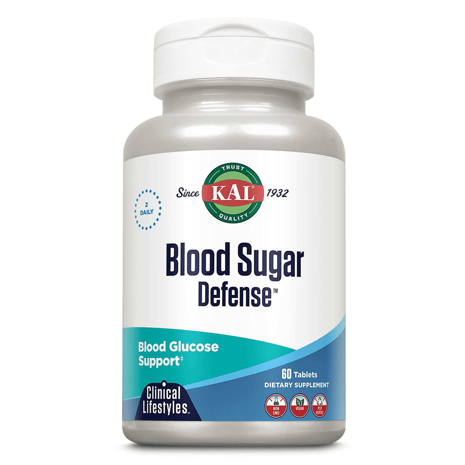 KAL Blood Sugar Defense | Blood Glucose Support with Cinnamon and Alpha Lipoic Acid | With ActivTab Technology for Faster Disintegration | 60 Tablets