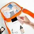 thumbnail image 6 of Clear Crossbody Bag, Stadium Approved Clear Purse Bag with Adjustable Strap, Suitable for Concerts Sports Events Festivals - Orange, 6 of 7