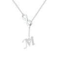 thumbnail image 1 of SIfdSeng Collier Initiale en Argent à Pompon en Forme de 8 pour Femmes Colliers en Argent pour Femmes A Z 26 Colliers Initiales Alphabet pour Adolescentes Bijoux, 1 of 3