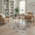 thumbnail image 2 of ODIKA 4'x6' Beige Stone Modern Abstract Geometric Washable Area Rug Contemporary Minimalist Scattered Circles Vertical Non-Slip, Chair-Friendly, Flatwoven for Home Office, Under Desk, 2 of 7