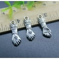 thumbnail image 3 of U8MO 10~50pc Fist Alloy Charms Bracelet Necklace Pendant Jewelry Making DIY 23*7mm-10pcs, 3 of 8