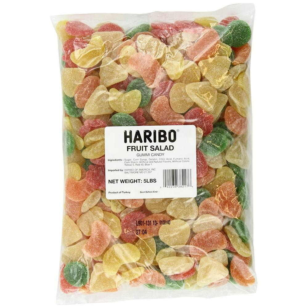 Haribo Gummi Candy, Fruit Salad, 5Pound Bag
