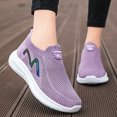 thumbnail image 2 of NOKIO Women's S𝗅ip On Sneakers Lightweight Soft Sole Shoes Breathable Fly Woven Mesh Sneakers Laceless Hands-Free Running Shoes Comfortable Athlet𝗂c Shoes Casual Fashion Non-S𝗅ip Walking Shoes, 2 of 9