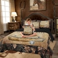 thumbnail image 5 of Lake House Bedding Sets 7 Piece Rustic Farmhouse King Comforter Set Camo Lake Paddles Boat Fishing Bed In A Bag Gifts For Lake Lovers,Tree Camouflage Cabin Sheet Set With Comforter, 5 of 7